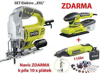 Ryobi RJS750-G příkočará pila plus ZDARMA vibrační a přímá bruska