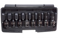 Sada rázových hlavic TORX 1/2" 8 ks