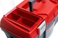 Plastový box s kovovými přeskami 46x26x23 cm