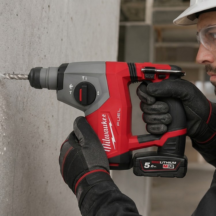 Milwaukee M12FHAC16-502X FUEL kompaktní kladivo SDS-Plus 16 mm