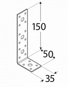 Úhelník spojovací KL 3 50 x 150 x 35