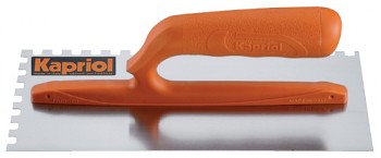 Hladítko ocelové zub rukojeť nylon 280 x 120 / E 12 mm KAPRIOL