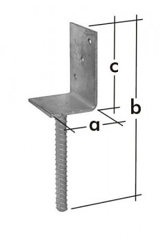 Patka sloupku PS 84 L  84 x 335 x 130 x 5