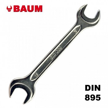 Klíč oboustranný maticový 8 x 9 mm DIN 895 chromovaný BAUM