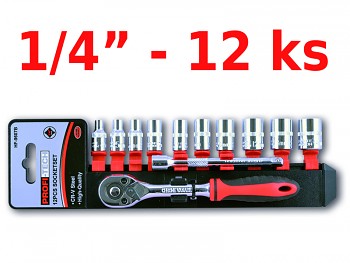 12 dílná gola sada 1/4" PROFI-TECH