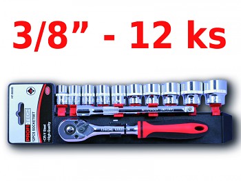 12 dílná gola sada 3/8" PROFI-TECH