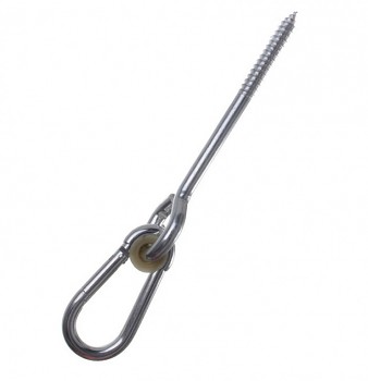 Hák houpačkový 10,6 x 230 mm kyvný s karabinou a vrutem 