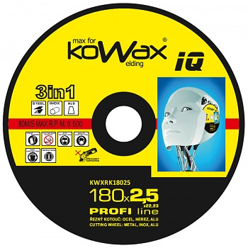 Řezný kotouč Kowax 3v1 180 x 2,5 x 22mm