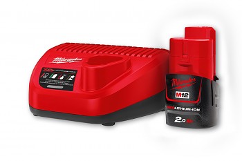 Start sada M12 NRG201 nabíječka + akumulátor 12V / 2,0Ah