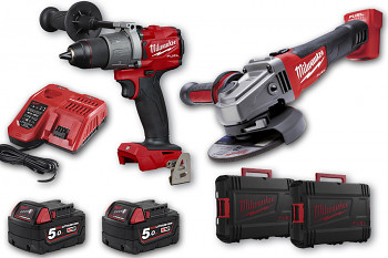 START set E1 Milwaukee M18 FPD2 + M18FSAG125X + 2x aku 5 Ah