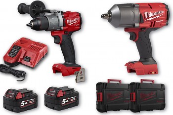 START set E2 Milwaukee M18 FPD2 + M18 FMTIW2F12 + 2x aku 5 Ah